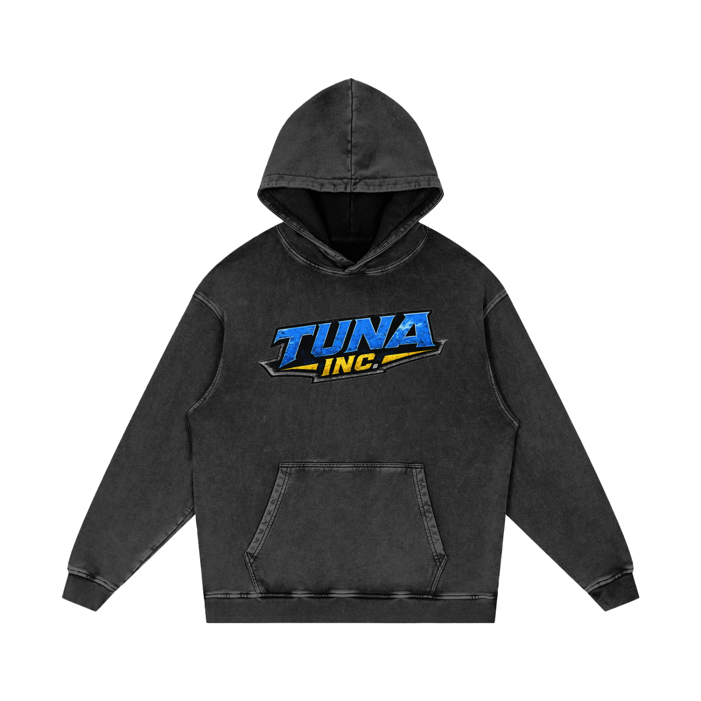 Tuna Inc Snow Washed Loose Hoodie
