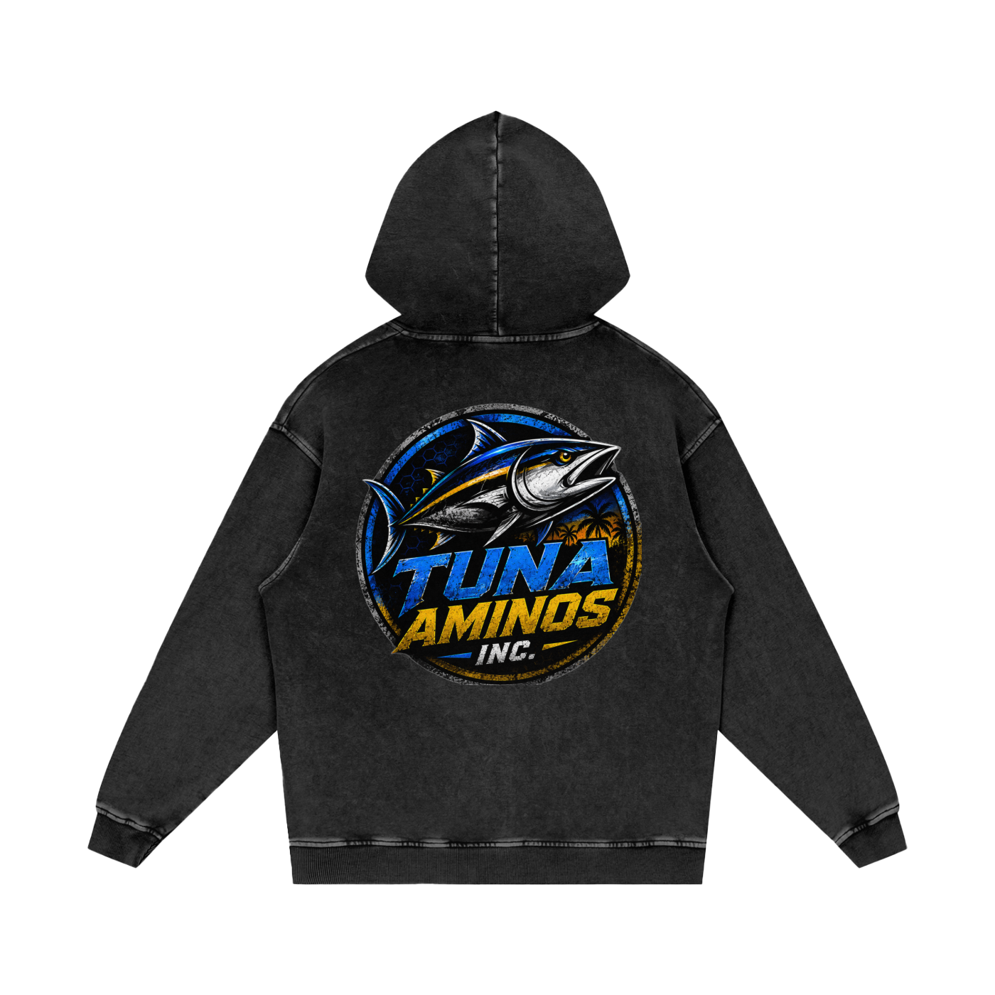 Tuna Inc Snow Washed Loose Hoodie